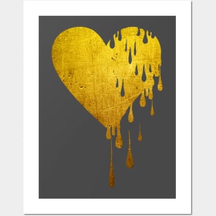 Bleeding Gold Heart Posters and Art